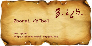 Zborai Ábel névjegykártya