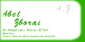 abel zborai business card